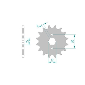 Forte Front sprocket 12 teeth 420 Skyteam Monkey / Jincheng Monkey