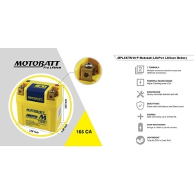 Akumuliatorius Motobatt MPLXKTM16-P 12V 2.3Ah