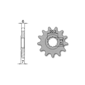 Forte Front sprocket 15t 420 Minarelli AM6