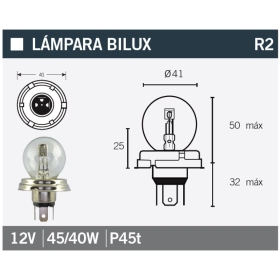 V PARTS G40 lemputė 12V 15/40W