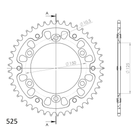 Supersprox Stealth Rear sprocket Orange 45t