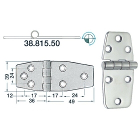 Osculati S.S hinge 85x39