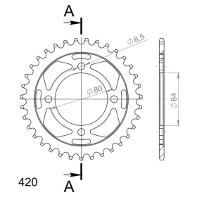 Supersprox Rear sprocket 834,36