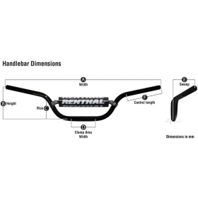 RENTHAL universalus vairas 813mm Beta/Husqvarna/Ktm