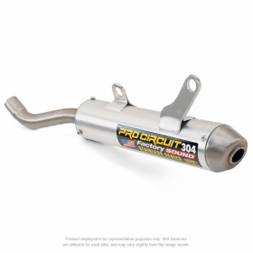 PRO CIRCUIT Muffler Brushed Aluminum/Stainless Steel End Cap Yamaha YZ 125cc 1991-1992