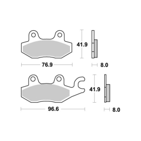 Sbs Brakepads 638SI Sintered Offroad  ARCTIC CAT / CAN-AM / KAWASAKI / SUZUKI / YAMAHA