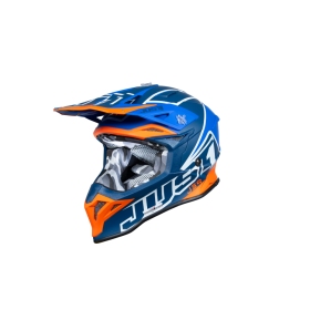 Helmet Just1 J39 Thruster White/Fluo Orange/Blue 