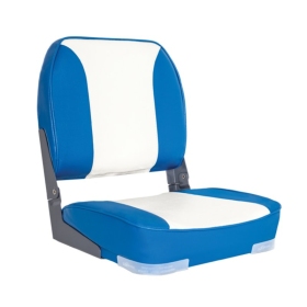 OS DELUXE FOLD DOWN SEAT UPHOLSTERED BLUE / WHITE