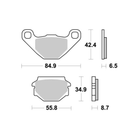 Sbs Brakepads 651HF Ceramic APRILIA