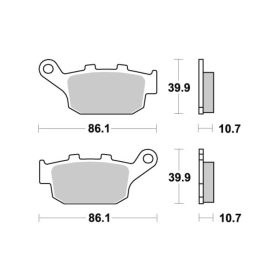 Sbs Brakepads 614HF Ceramic BUELL / HONDA / KAWASAKI