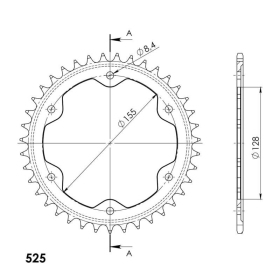 Supersprox Rear Sprocket Steel RFE-613:40 40t