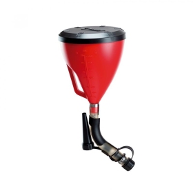 Polisport ProOctane funnel with cap and hose + hose bender Red