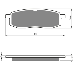 GOLDFREN Brake Pads 043 AD Yamaha YZ 125-490cc 1985-1988