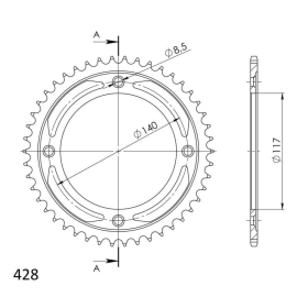 Supersprox Rear sprocket 831.46