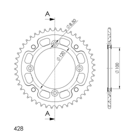 Supersprox Stealth Rear sprocket SUZUKI / YAMAHA Gold 47