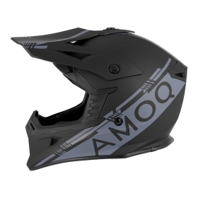 AMOQ Meteor V2 Motocross Helmet Black / Grey