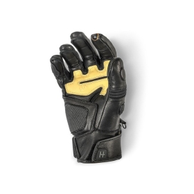 Halvarssons Flon leather gloves Black / Yellow