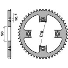 B1 Steel Standard Rear Sprocket - 520 39 teeth