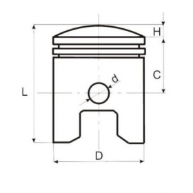 Piston ZONGSHEN / ATV / CROSS 250cc 4T (Height 98mm) PIN Ø14 Ø62