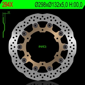 NG BRAKES 294X Wave Floating Brake Disc YAMAHA BT / FJR / FZS / SCR / TDM / VMX / XJ / XJR / XV / XVS / XVZ / YZF 600-1900 93-21