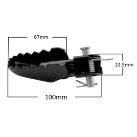 Universal Tec-X Footrest set 8x40mm