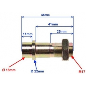 Rear sprocket axle Universal / SHINERAY 50Q-2E