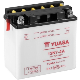 YUASA Battery Conventional without Acid Pack - 12N7-4A 12V 7.4Ah