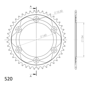 Supersprox Steel Rear sprocket Black 44t