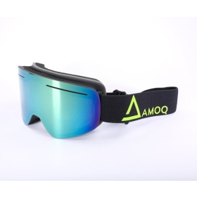 AMOQ Vision Snow Motocross / Snow Goggles Black / HiVis (Gold Mirror)