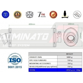 Duslintuvo kompl. Dominator Oval BMW F650 1994-2000 FUNDURO