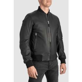 PANDO MOTO FALCON AVIATOR Leather Jacket For Men Black