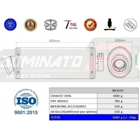 Duslintuvo kompl. Dominator Oval BMW R850GS 1998-2000