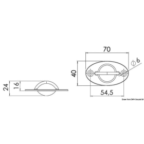 Semi-recessed eyebolt Osculati 