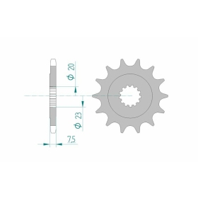 AFAM Steel Standard Front Sprocket 22401 - 520 SUZUKI DR/GN/GZ/VL 250-500CC 1997-2007