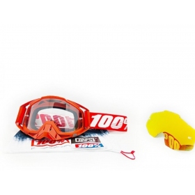 Off road 100% RACE FIRE RED goggles 