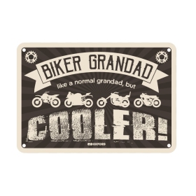 Oxford Garage Metal Sign: Biker Grandad