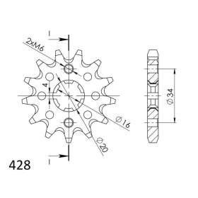 Supersprox Front sprocket 1263.14