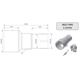 MIVV Inlet Pipe 55 > 35 mm