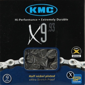 KMC chain X9 9 speeds 114L silver/gray