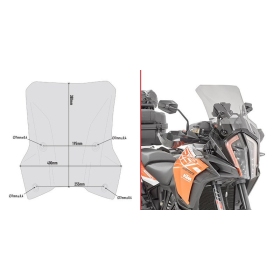 Givi stiklas, tamsintas KTM 1290 SUPER ADVERTURE R/ S 17-20