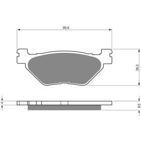 GOLDFREN Brake Pads 165 S3 HYOSUNG / YAMAHA