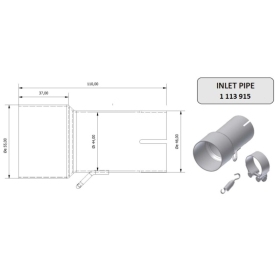 MIVV Inlet Pipe 55 > 44 mm