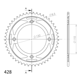 Supersprox Rear Sprocket Steel RFE-898:50 50t