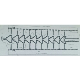 Bronco Grabberz ratų sniego grandinės DIAMOND V-BAR (AU-065018) 142x41cm 2vnt