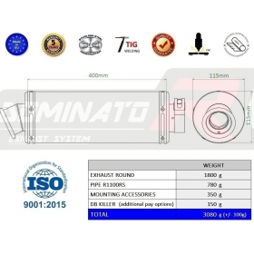 Duslintuvo kompl. Dominator Round BMW R1100RS 1992-2001