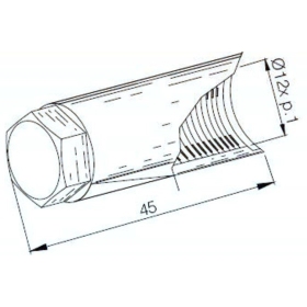 BUZZETTI smagračio nuėmėjas M12x1,00 / 45mm