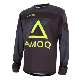 AMOQ Snowcross Jersey YOUTH Black/Dk Grey/HiVis 160 cl