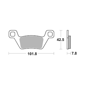 Sbs Brakepads 945SI Sintered Kymco MXU