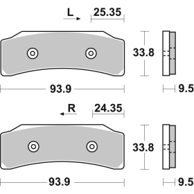 Sbs Brakepads 909DS-2 Dual Sinter 2