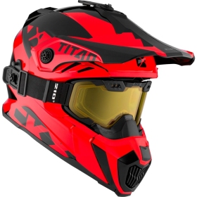 Motocross helmet + goggles CKX TITAN Airflow Extra Red